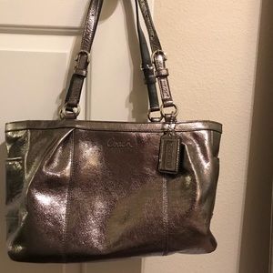 COACH Metallic Silver Purse ( Pewter)